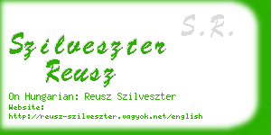 szilveszter reusz business card